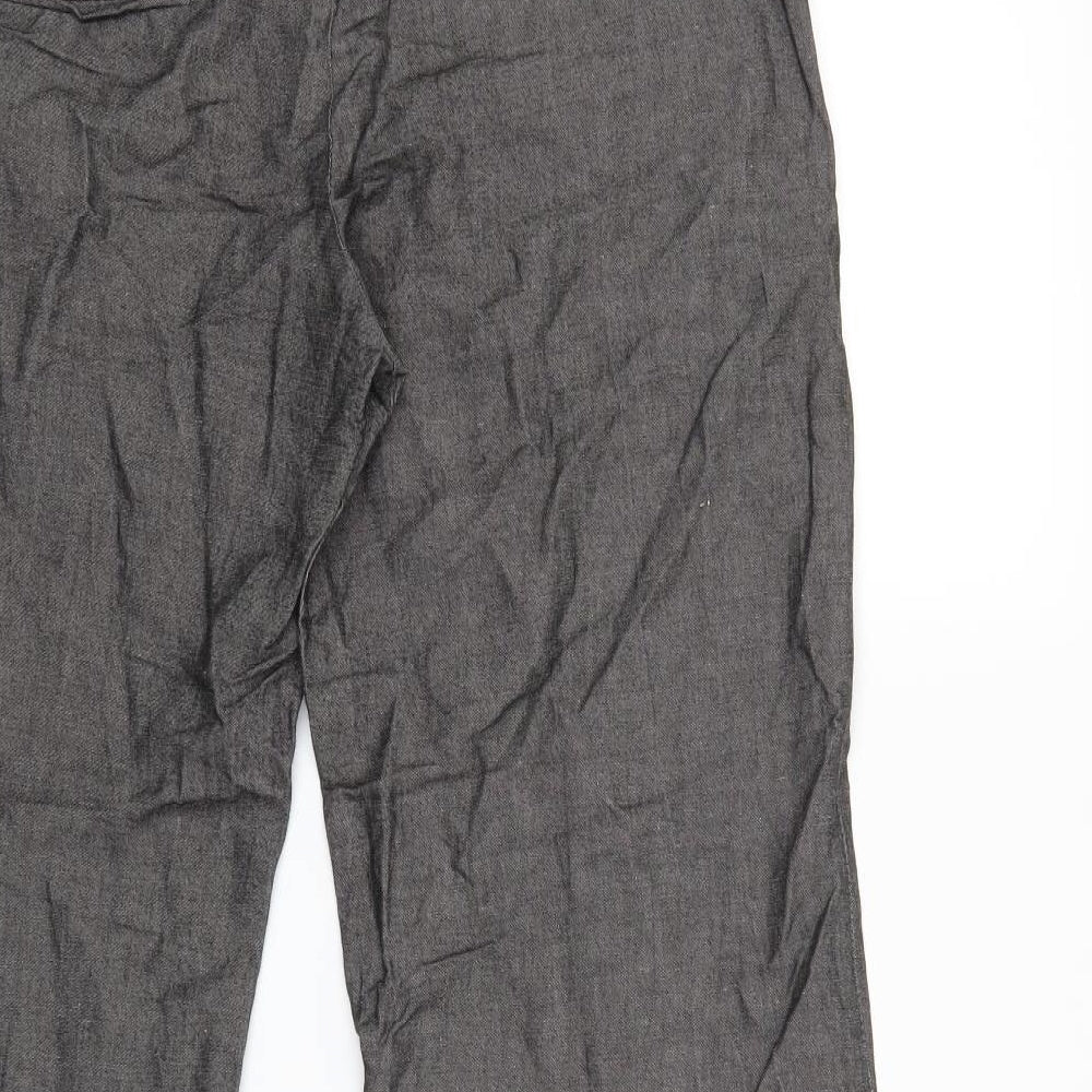 Marks and Spencer Womens Grey Trousers Size 14 L28 in