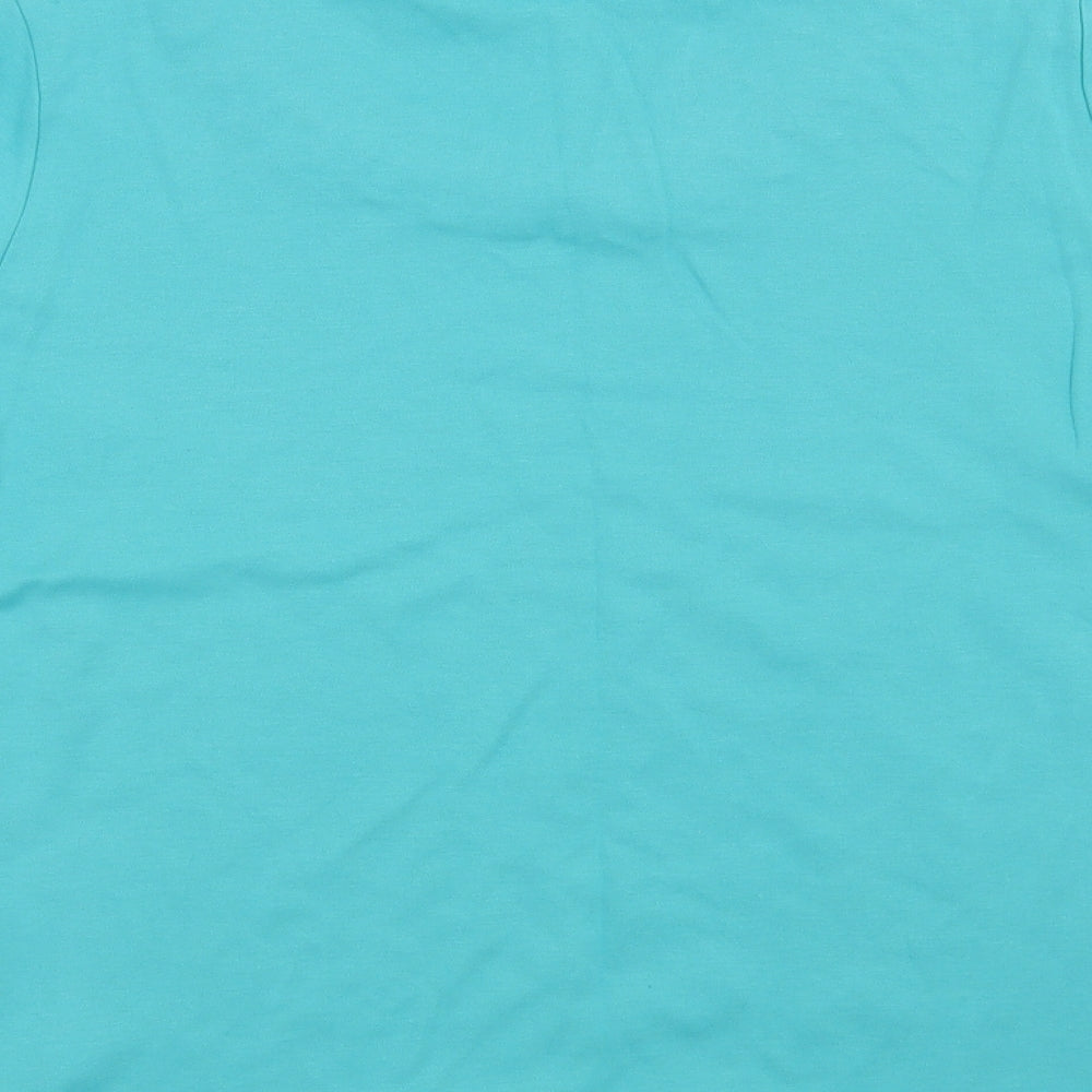 Anna Rose Womens Green Basic T-Shirt Size L