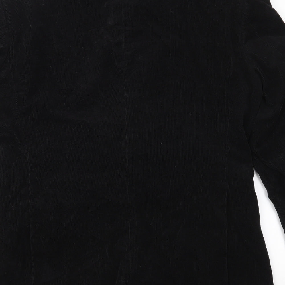 H&M Mens Black Corduroy Jacket Size 38
