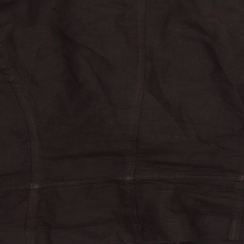 Peruna Womens Brown Overcoat Jacket Size 14