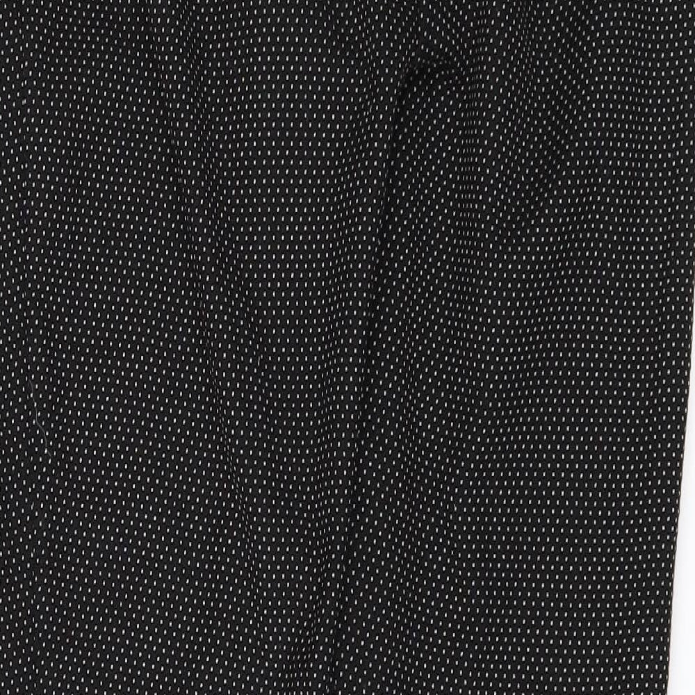 NEXT Womens Black Polka Dot Trousers Size 8 L26 in