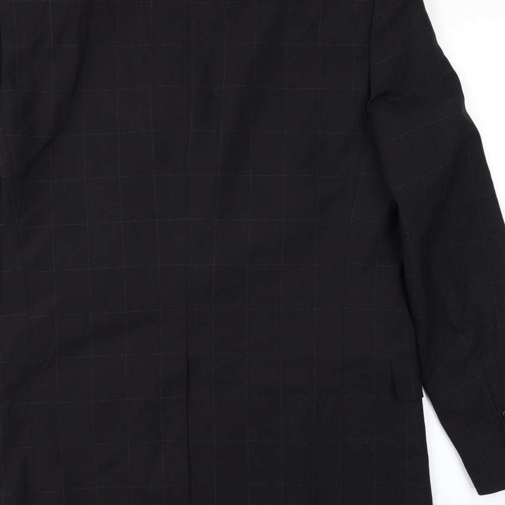 Marks and Spencer Womens Black Overcoat Coat Size 38