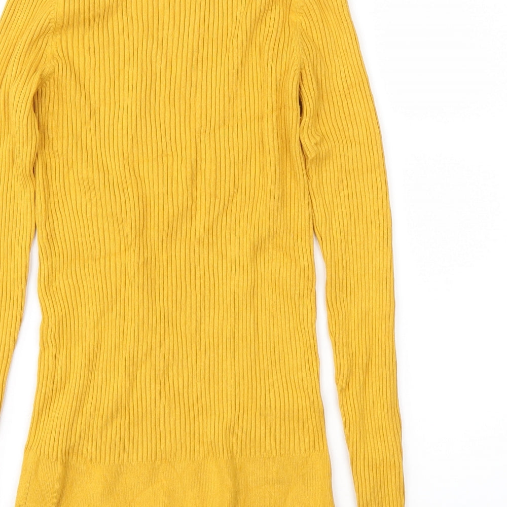 George Womens Yellow Basic T-Shirt Size 10
