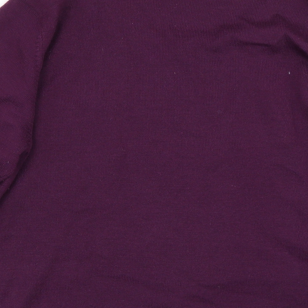 Marks and Spencer Womens Purple Cardigan Jumper Size 10