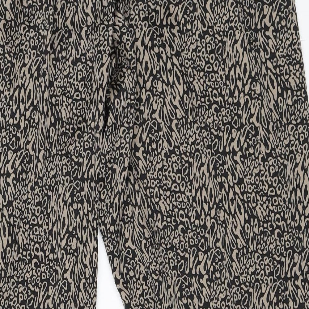 Villa Womens Beige Animal Print Jogger Trousers Size M L26 in