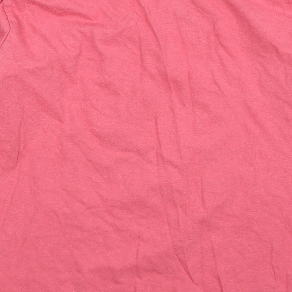 Disney Womens Pink Basic T-Shirt Size 8
