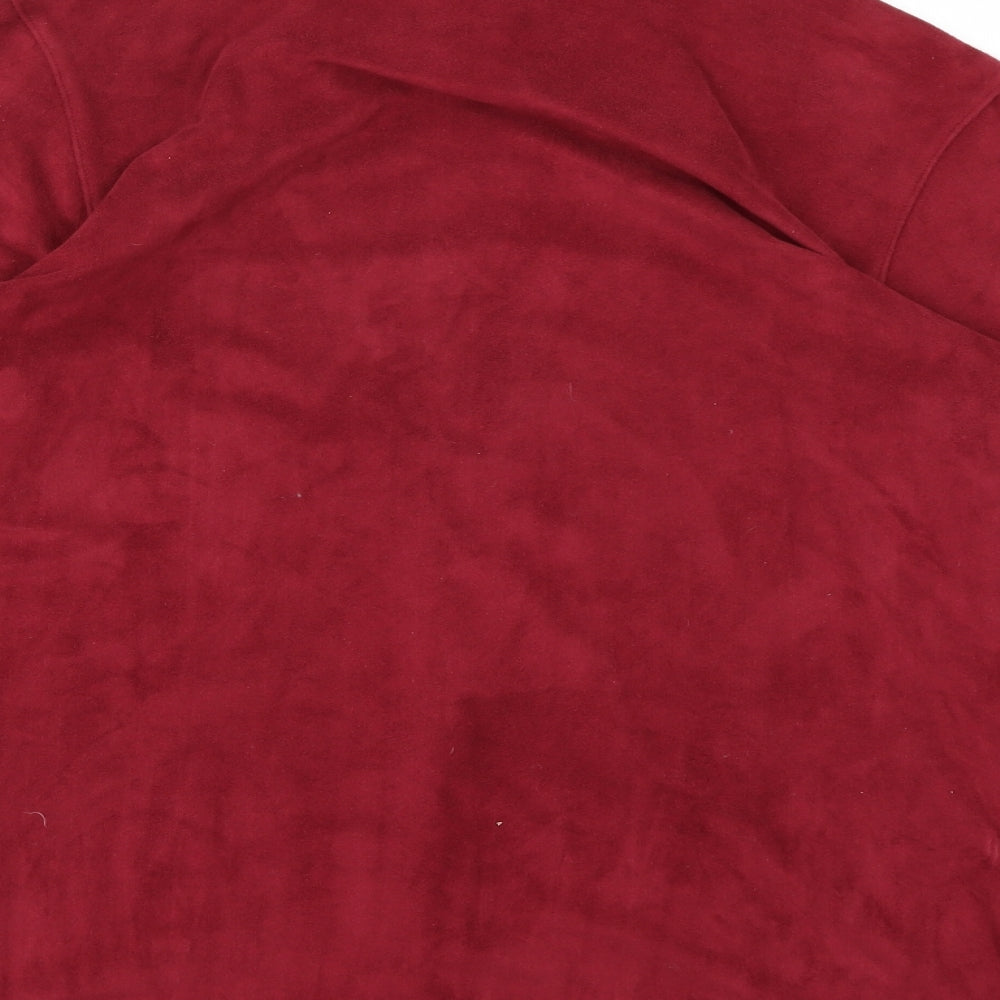 Liz Claiborne Womens Red Basic Button-Up Size M - Burgundy