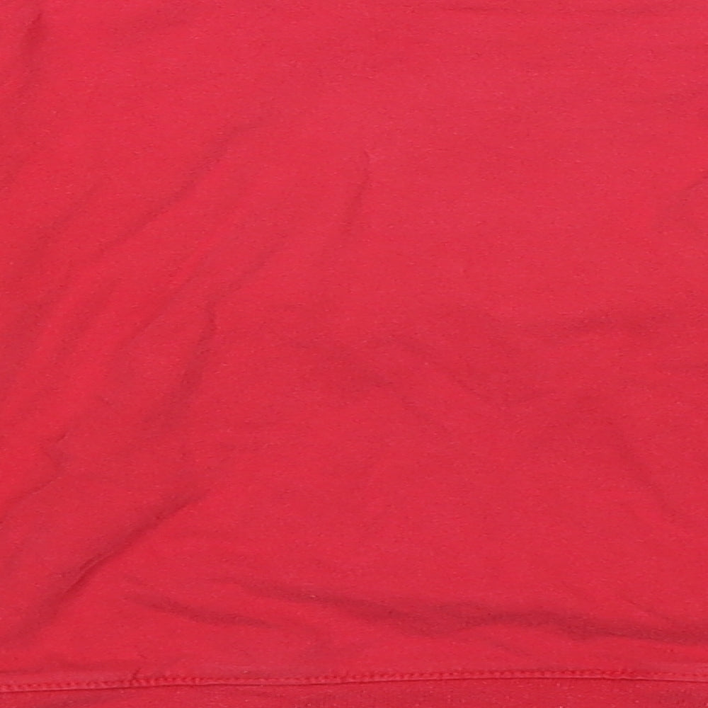 Marks and Spencer Girls Red Basic T-Shirt Size 7 Years