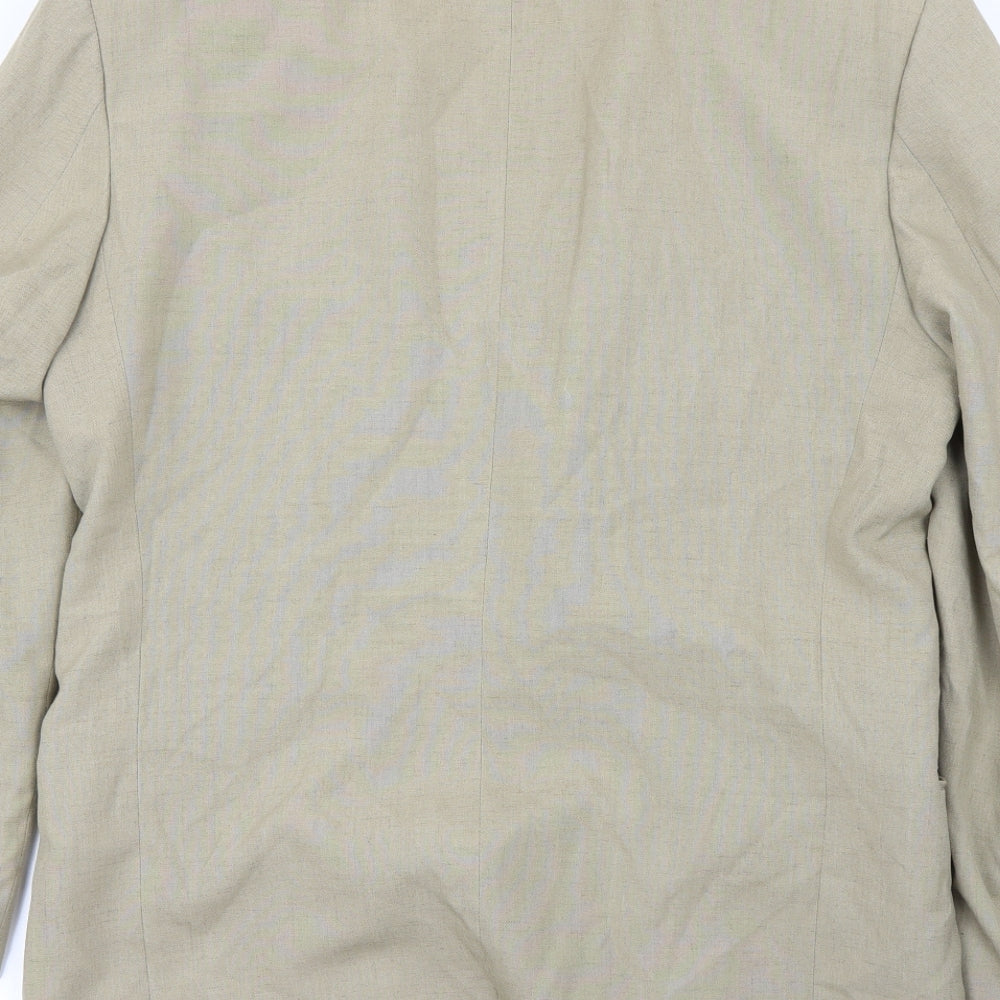 Preworn Womens Beige Jacket Blazer Size 38