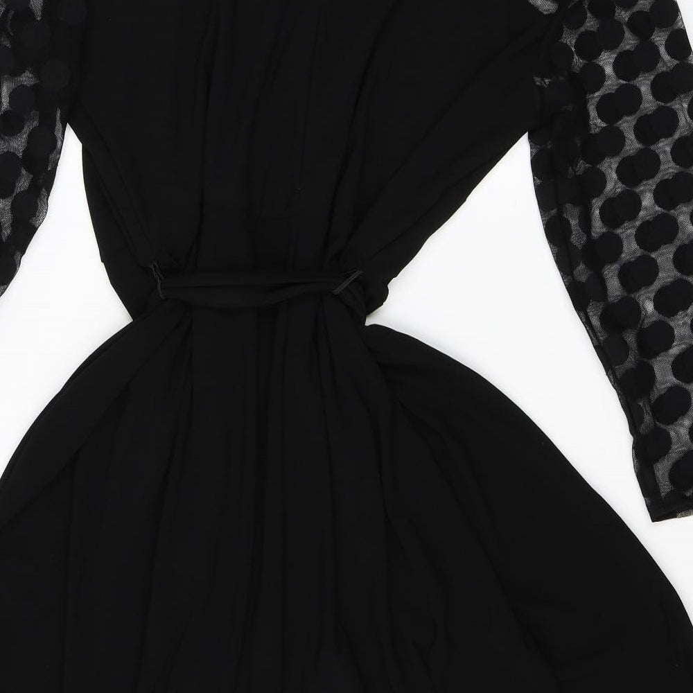 Debenhams Womens Black Skater Dress Size 18