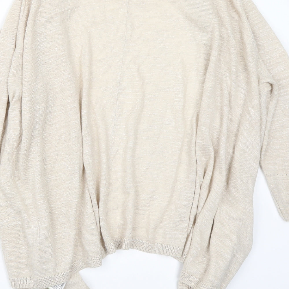 Marks and Spencer Womens Beige Cardigan Jumper Size 14