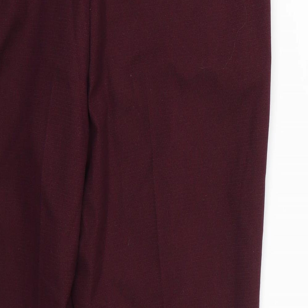 Marks and Spencer Womens Purple Trousers Size 10 L25 in