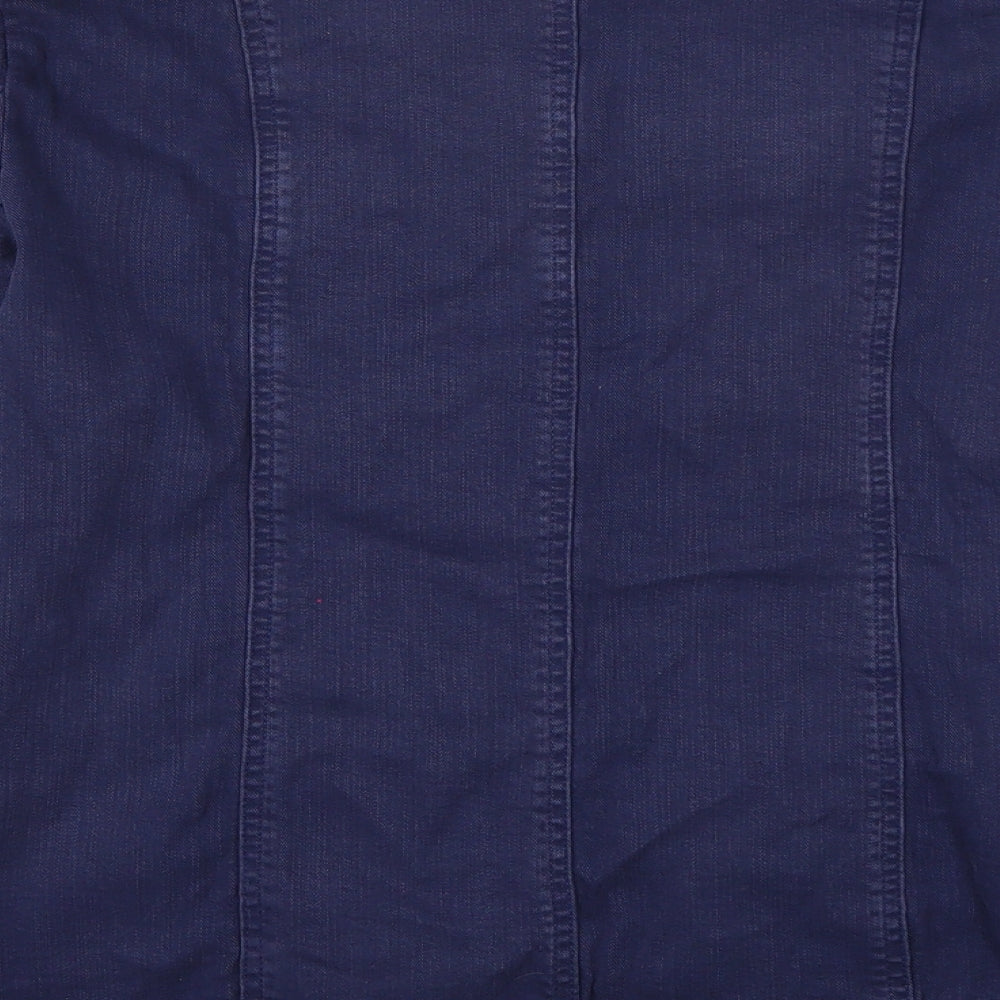 Amber Womens Blue Jacket Coat Size 14