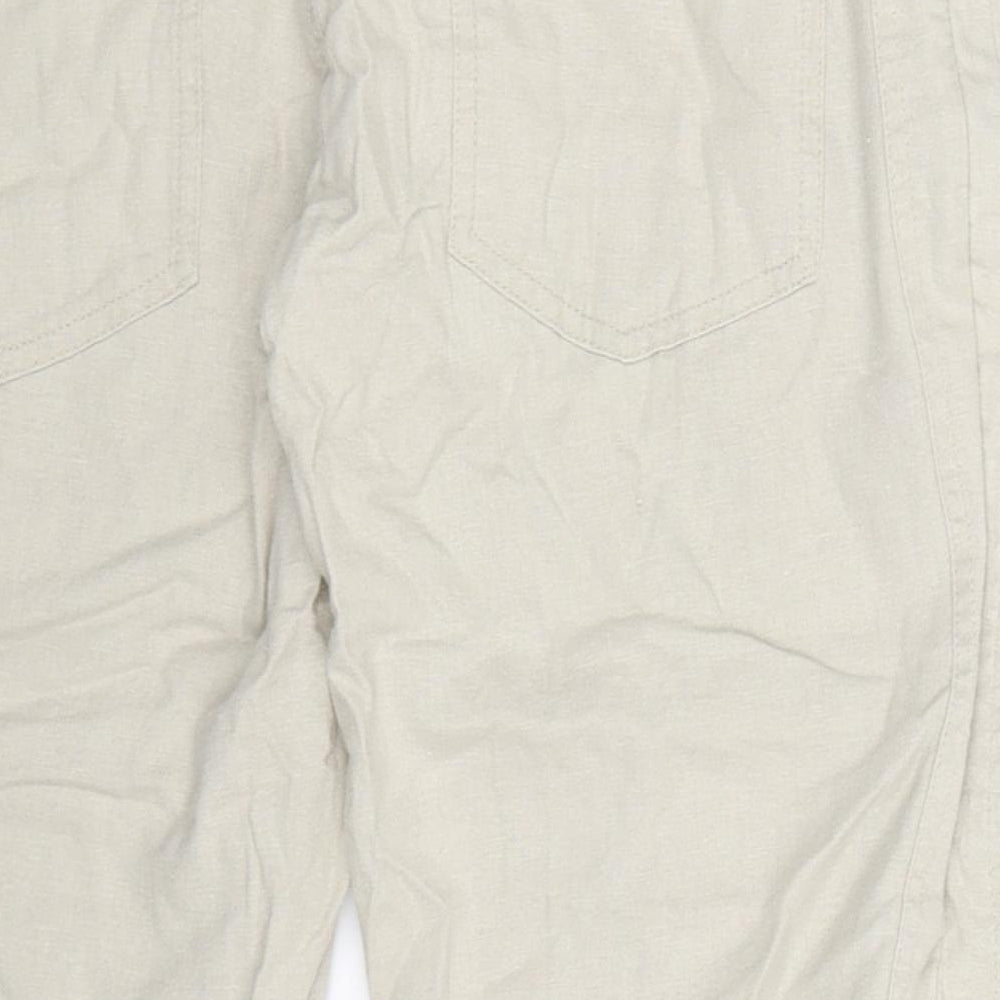 VERO MODA Womens Beige Cropped Trousers Size 32 in L20 in