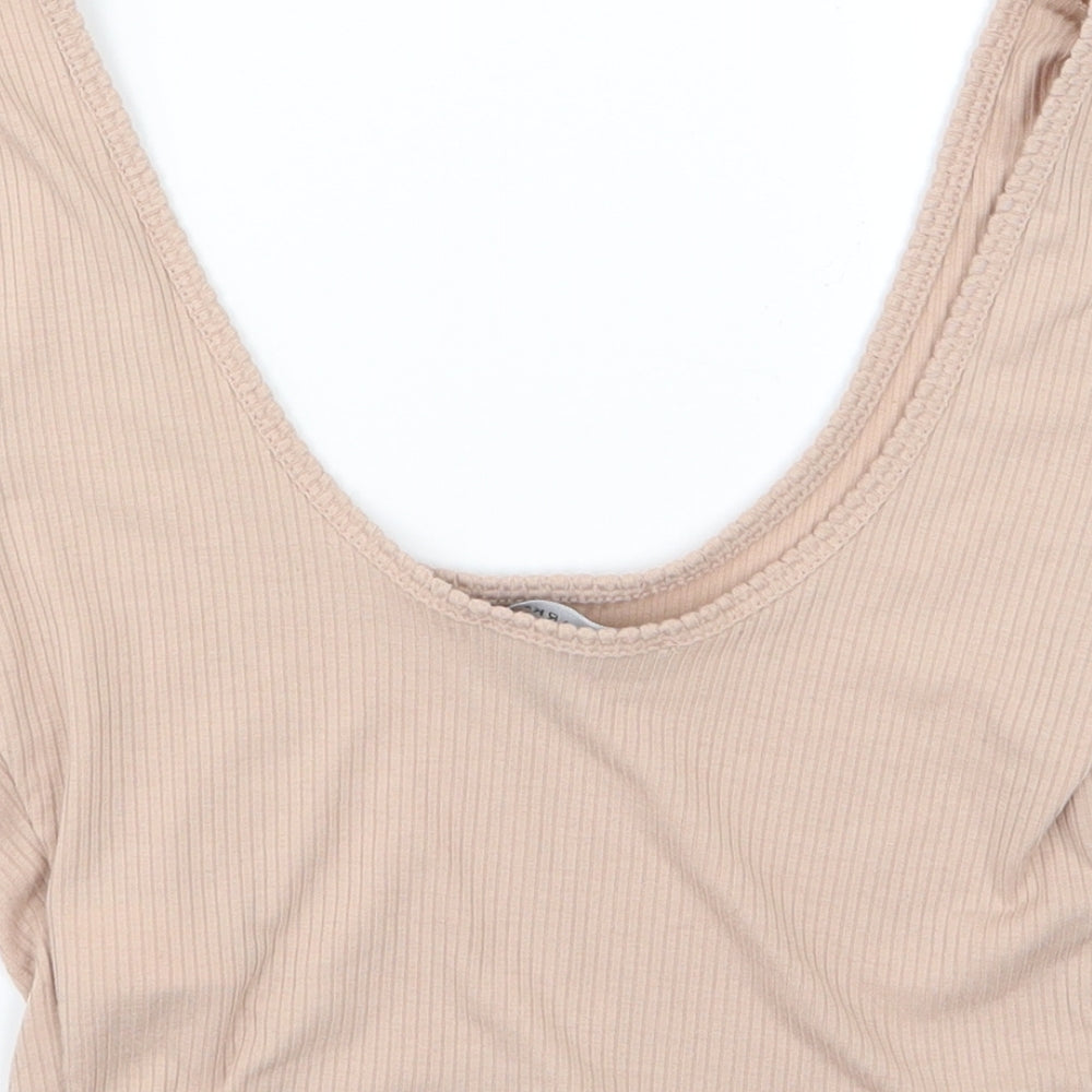 Primark Womens Pink Jersey Cropped T-Shirt Size XS