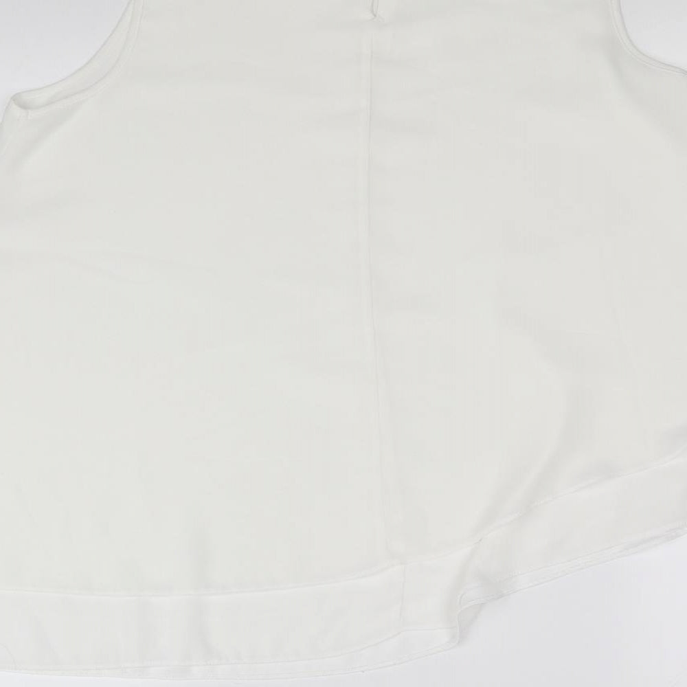 geroge Womens White Basic Blouse Size 12