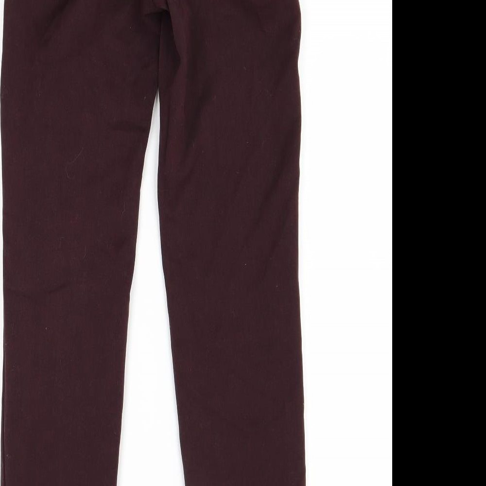H&M Womens Red Trousers Size 4 L27 in