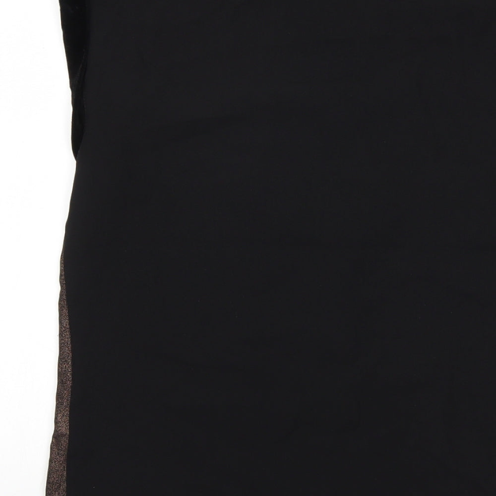 Oasis Womens Black Basic T-Shirt Size 8