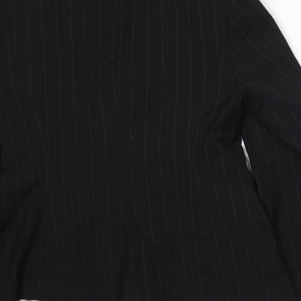 Marks and Spencer Womens Black Pinstripe Jacket Suit Jacket Size 12