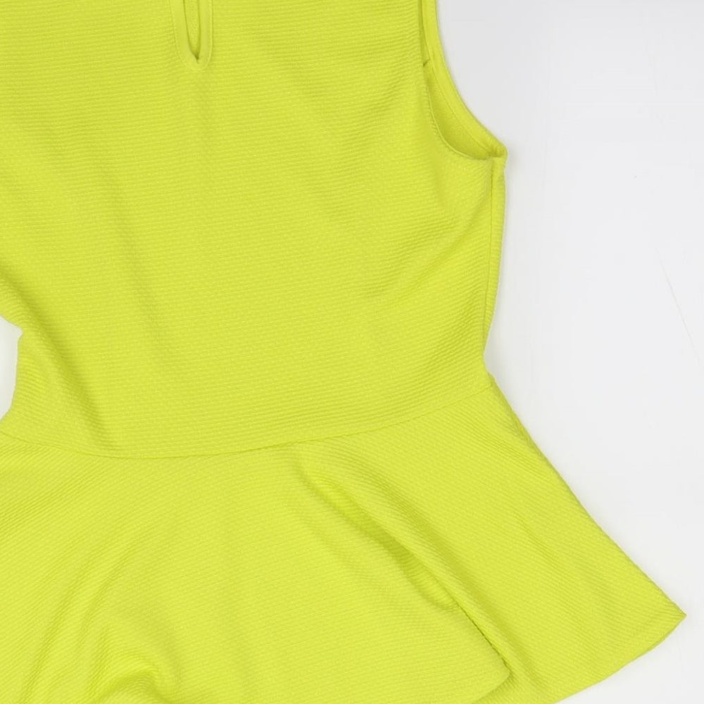 cameo rose Womens Yellow Basic Tank Size 12
