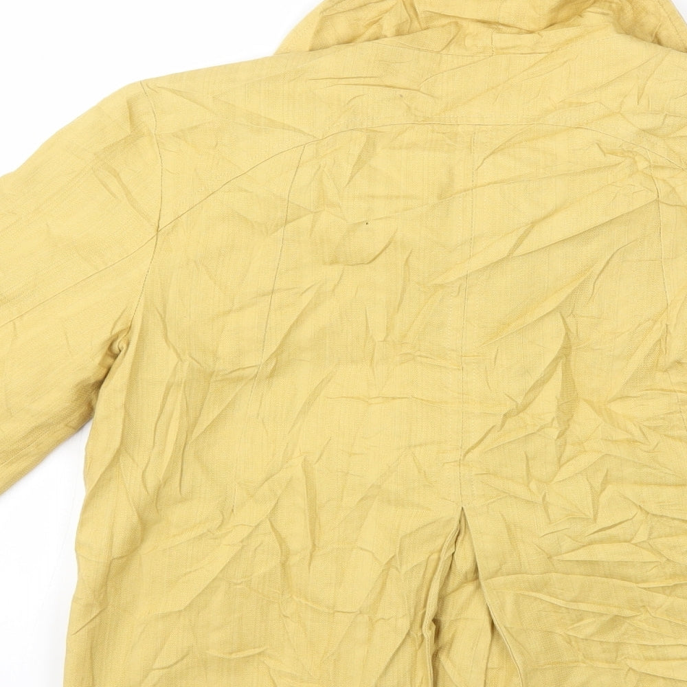 Papaya Womens Yellow Jacket Coat Size 10