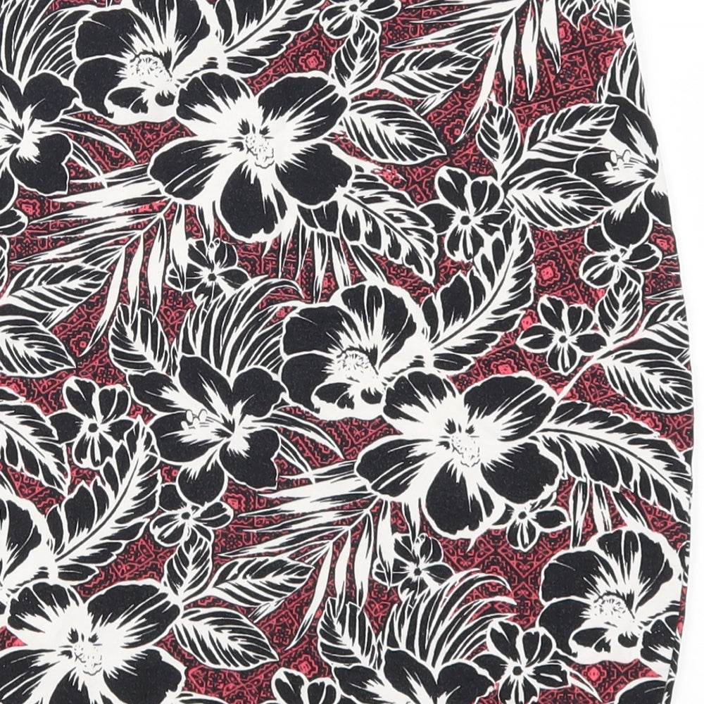 New Look Womens Pink Floral Straight & Pencil Skirt Size 8