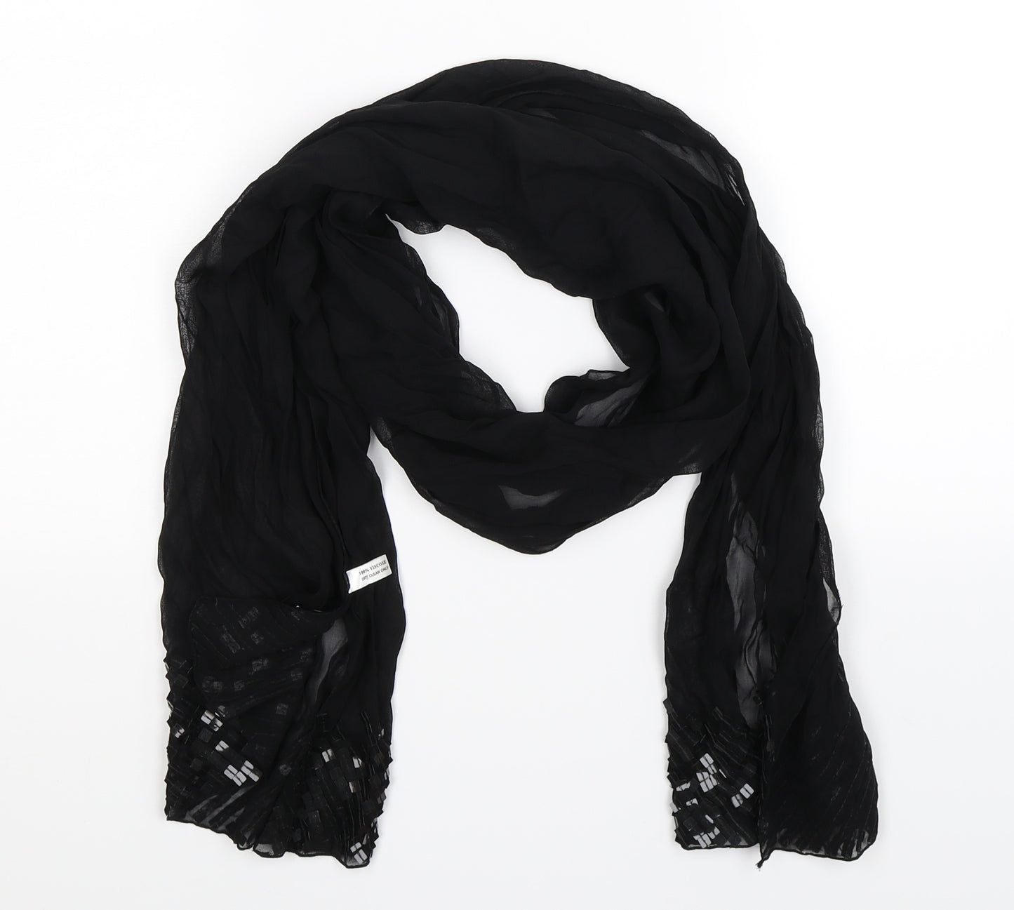 Prewon Womens Black Scarf