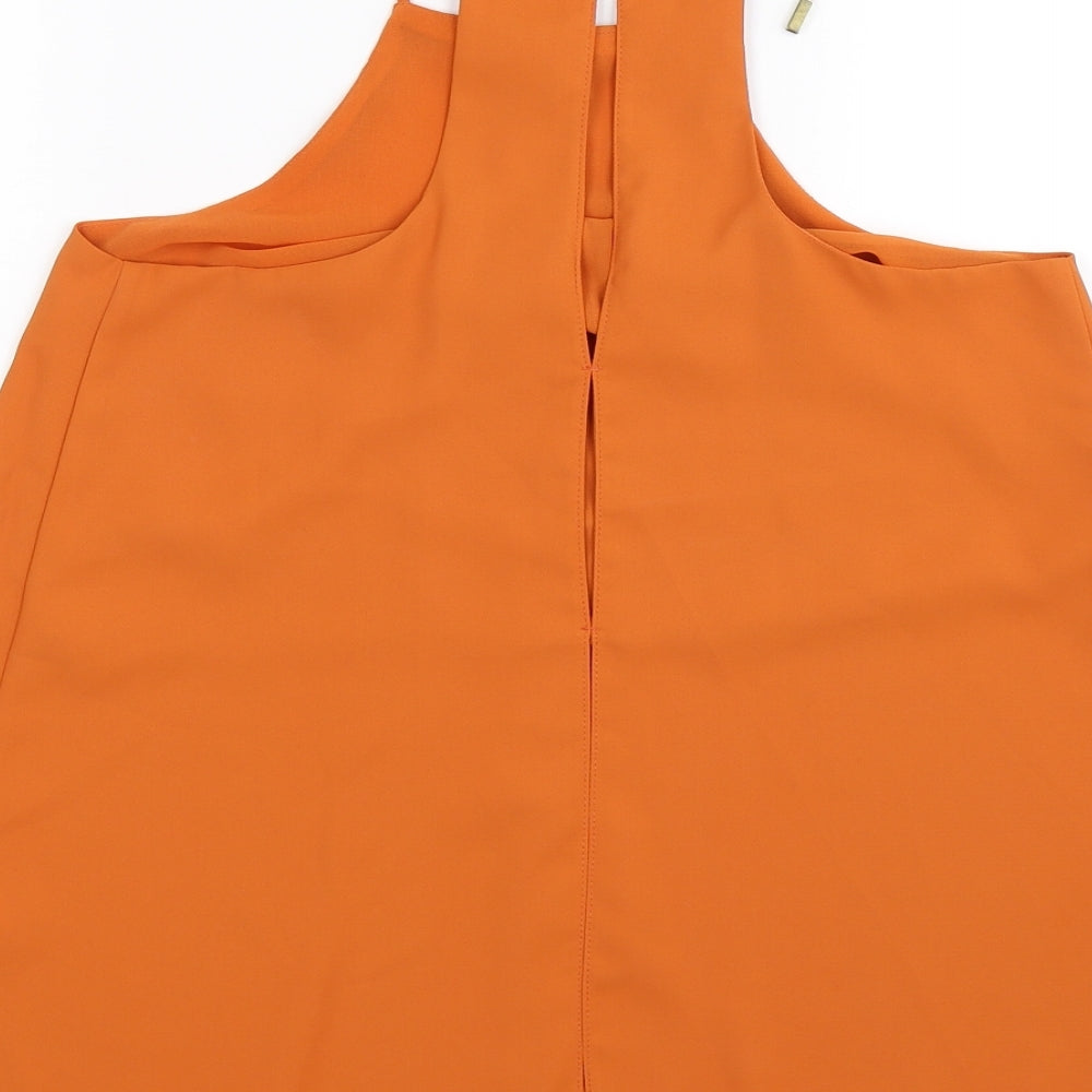 River Island Womens Orange Basic Tank Size 8