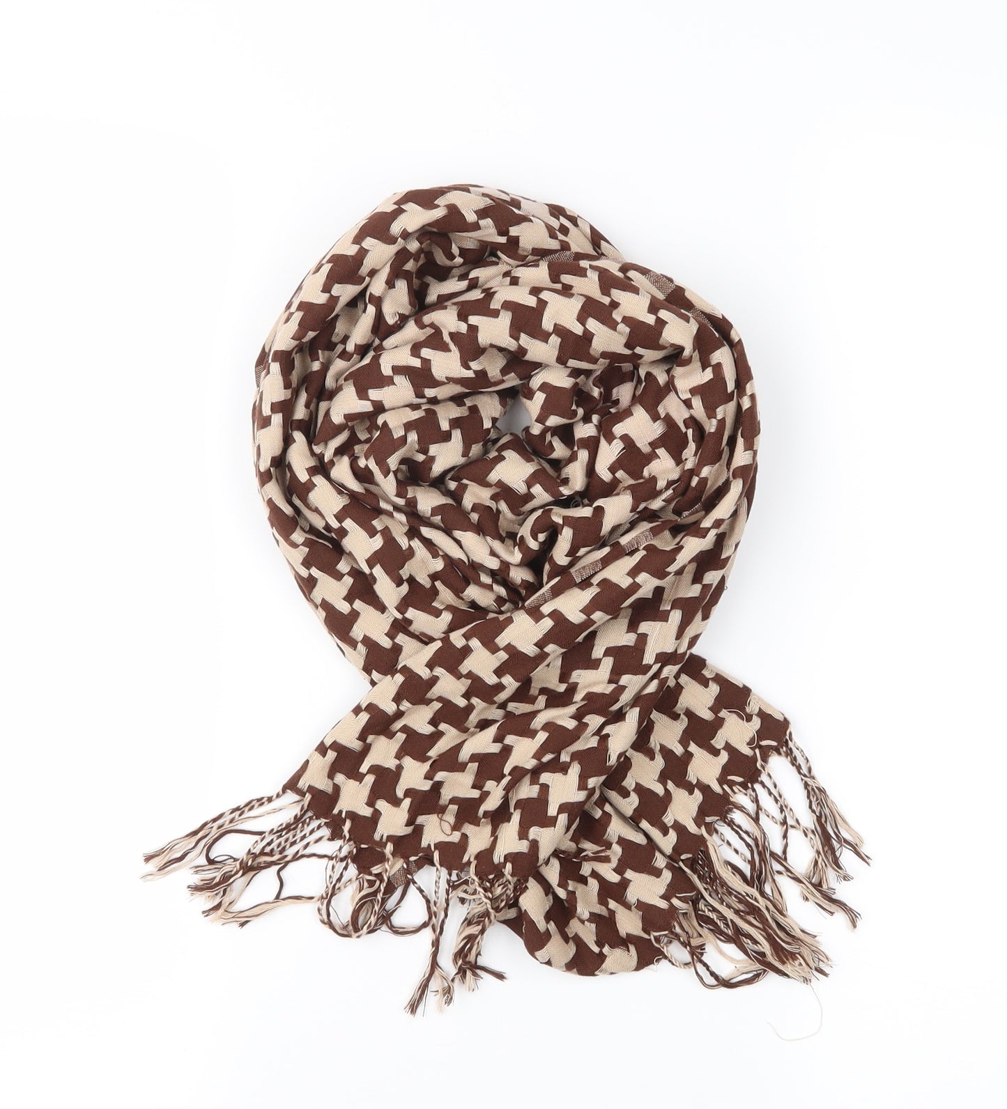 Preworn Unisex Brown Scarf