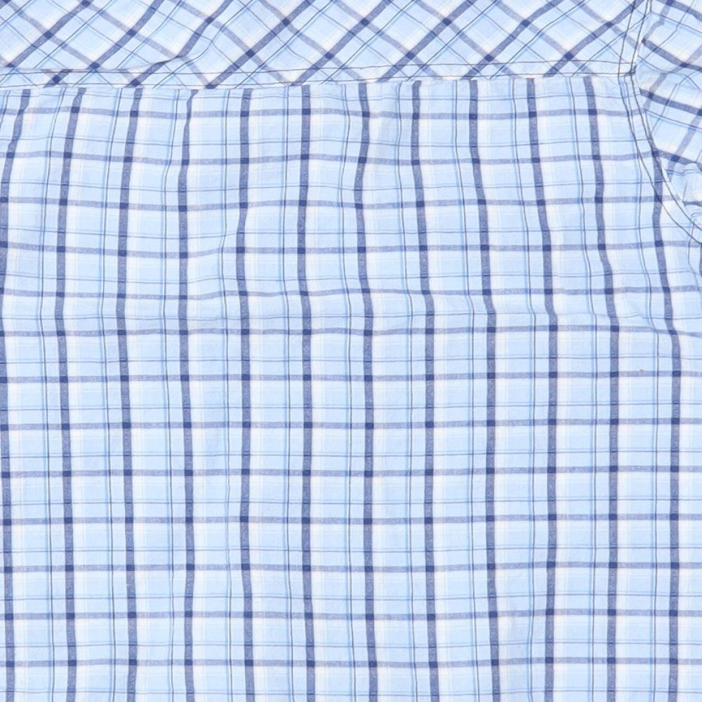 Preworn Boys Blue Plaid Basic Button-Up Size 6 Years