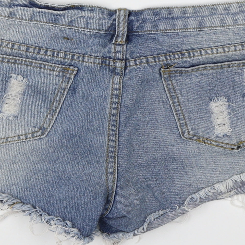 Portobello Womens Blue Denim Hot Pants Shorts Size 10