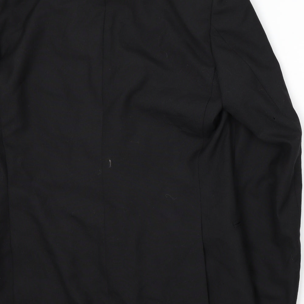 Moss Bros Mens Black Jacket Suit Jacket Size L