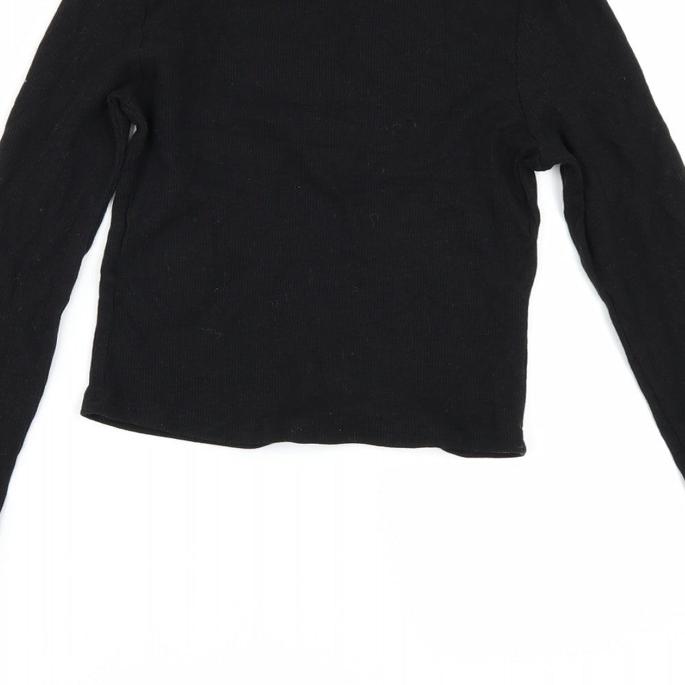 H&M Womens Black Basic T-Shirt Size XS