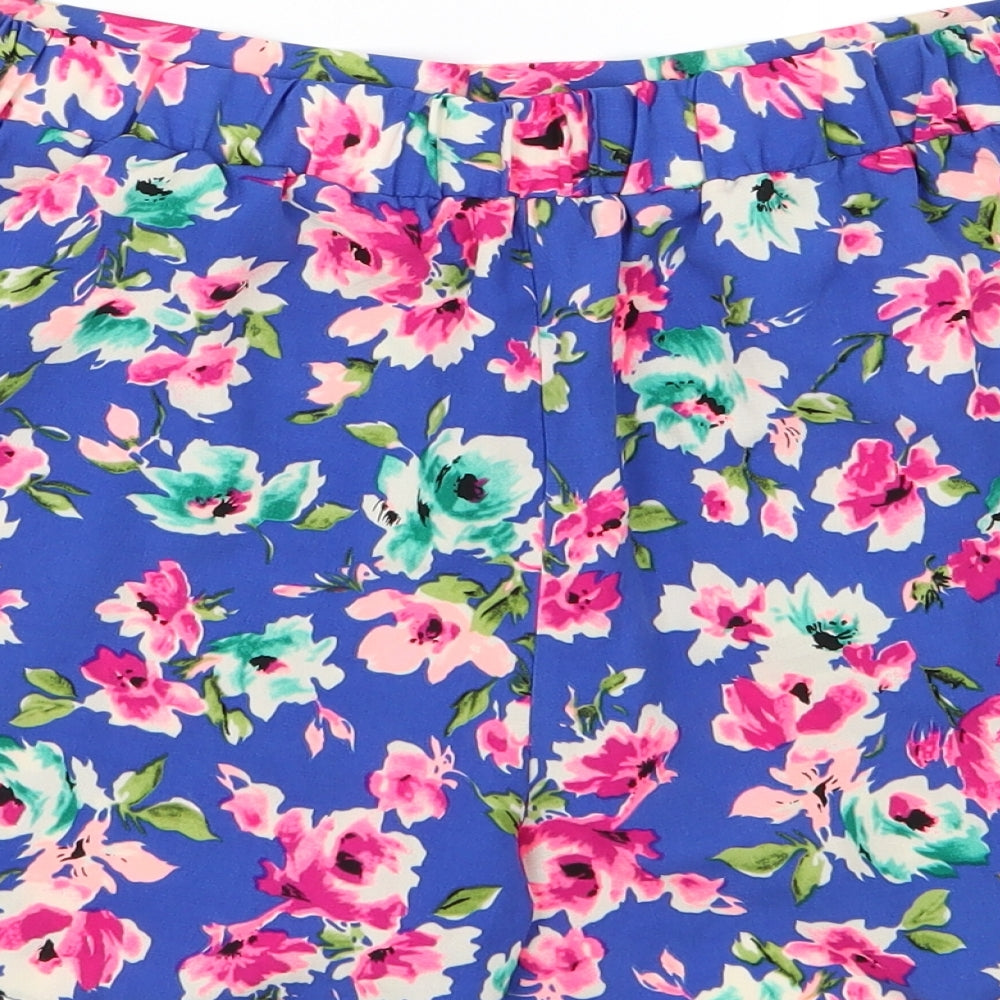 New Look Womens Blue Floral Sailor Shorts Size 8