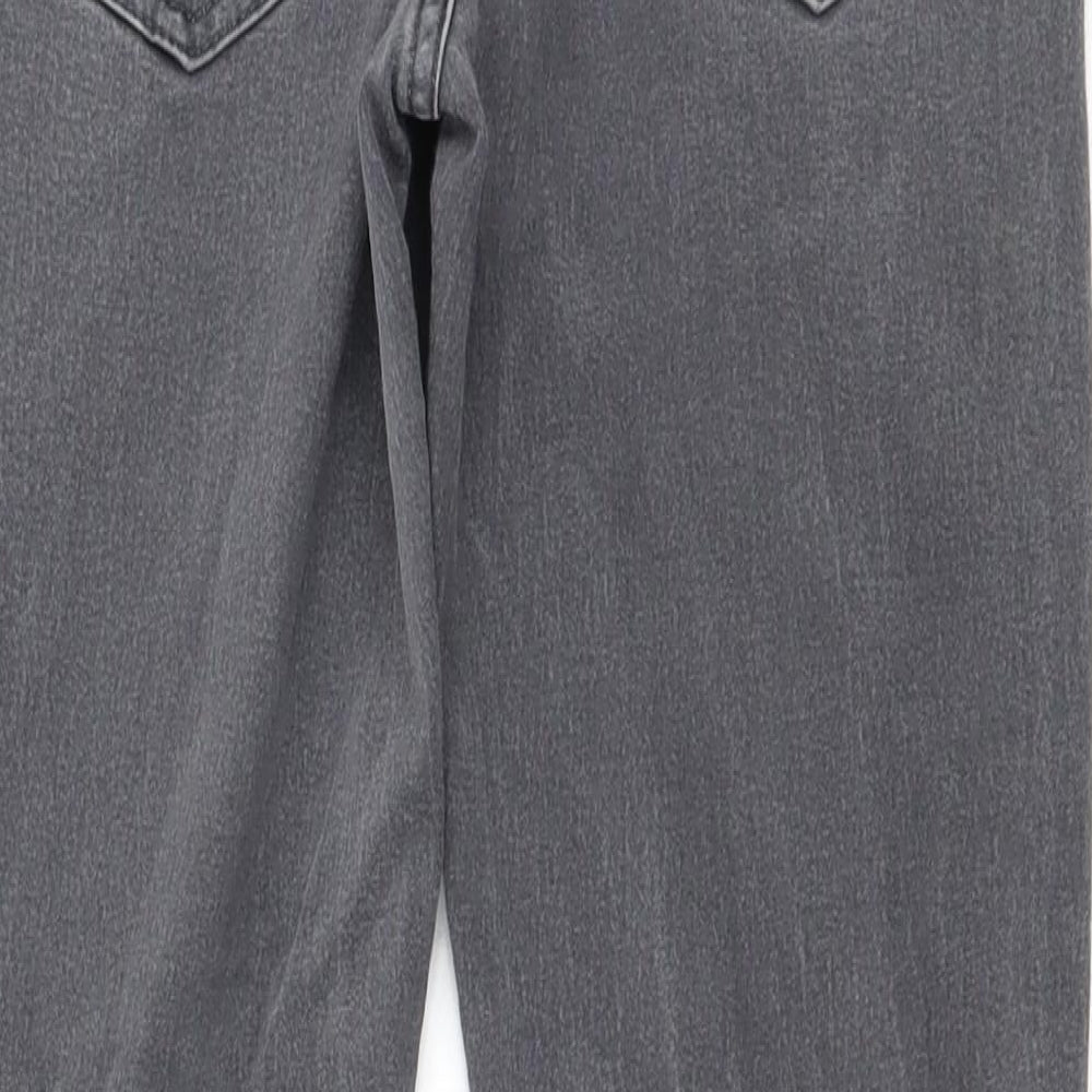 Preworn Womens Grey Paisley Skinny Jeans Size 10 L23 in