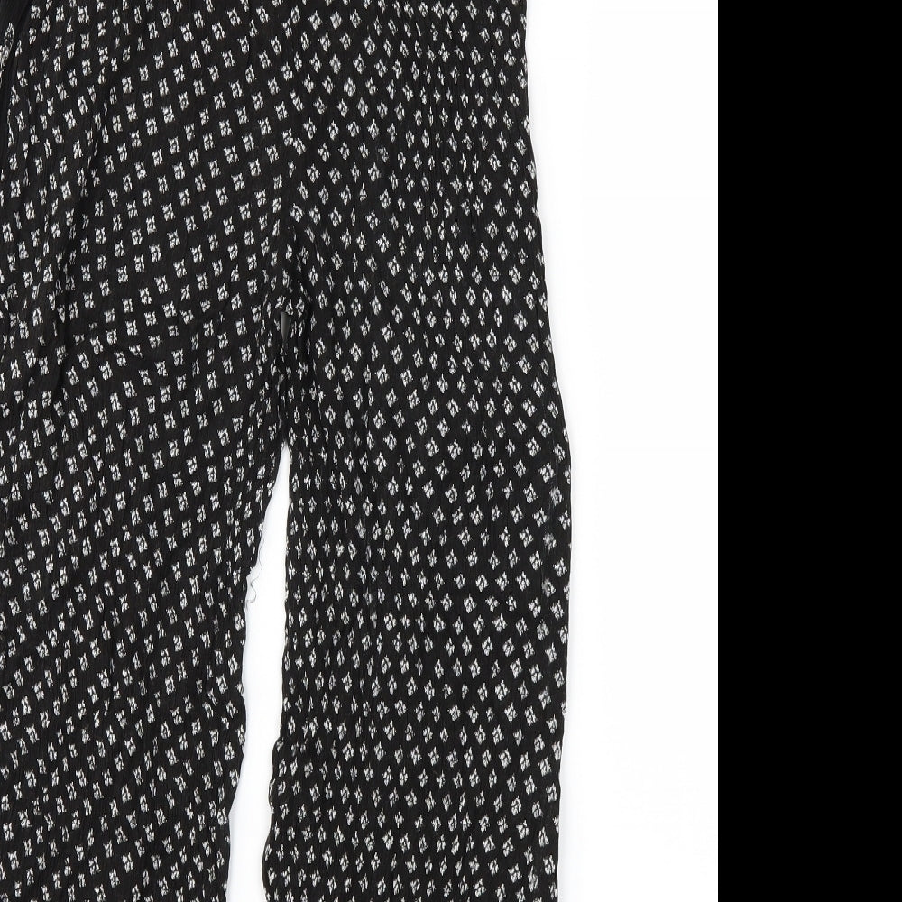 akas Womens Black Trousers Size 10 L20 in