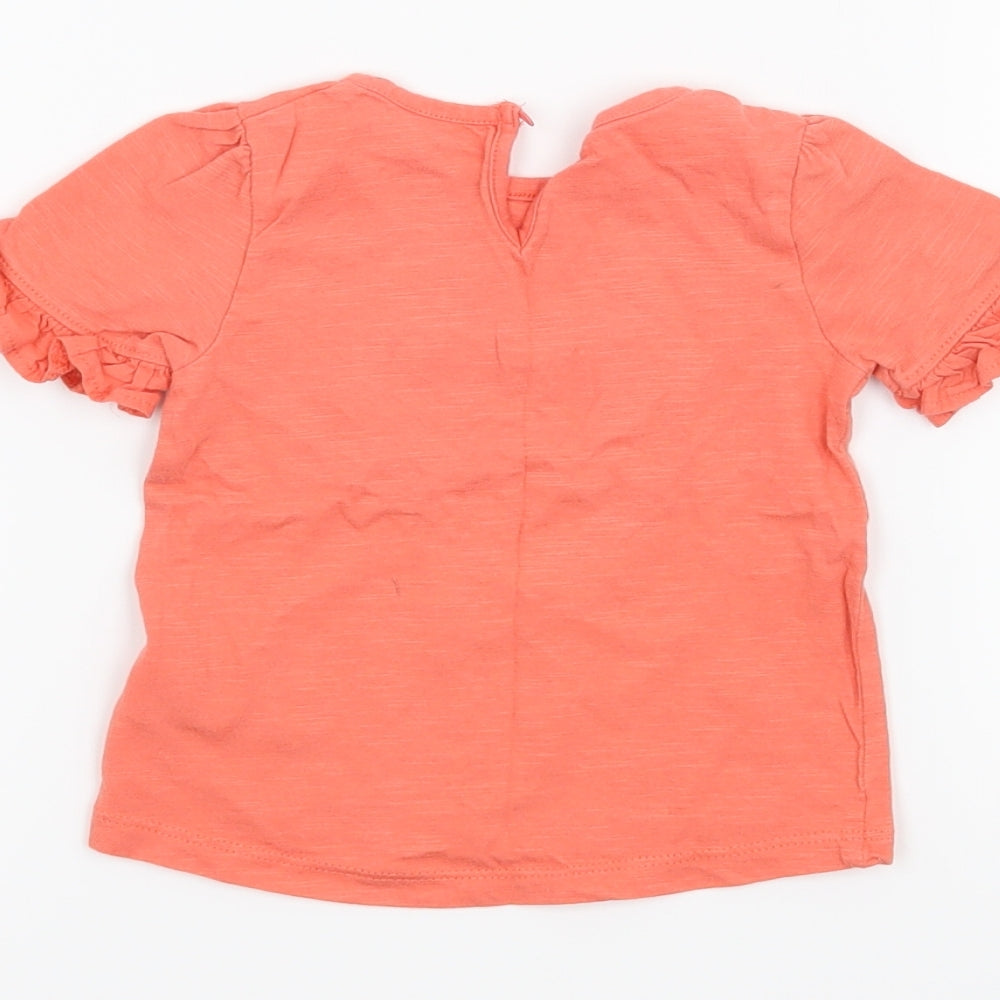 Mothercare Girls Pink Basic T-Shirt Size 6-9 Months