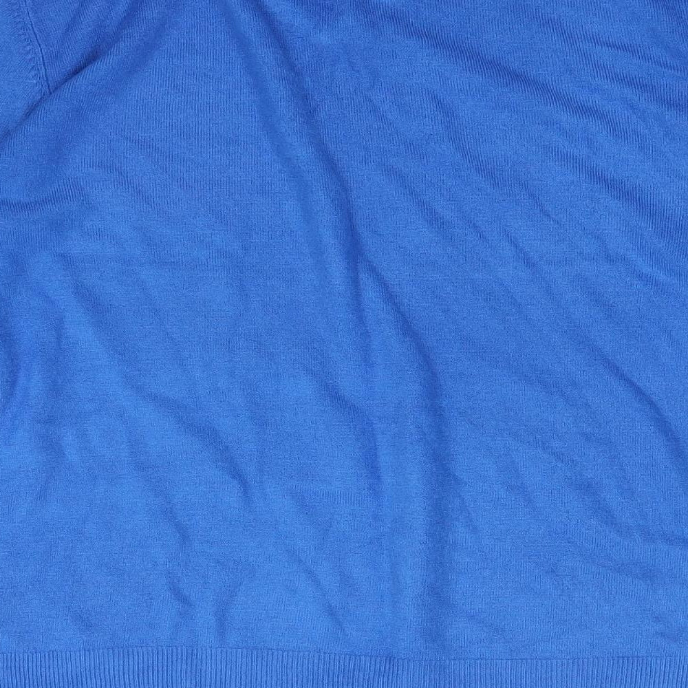 M&S Mens Blue Henley Sweatshirt Size S