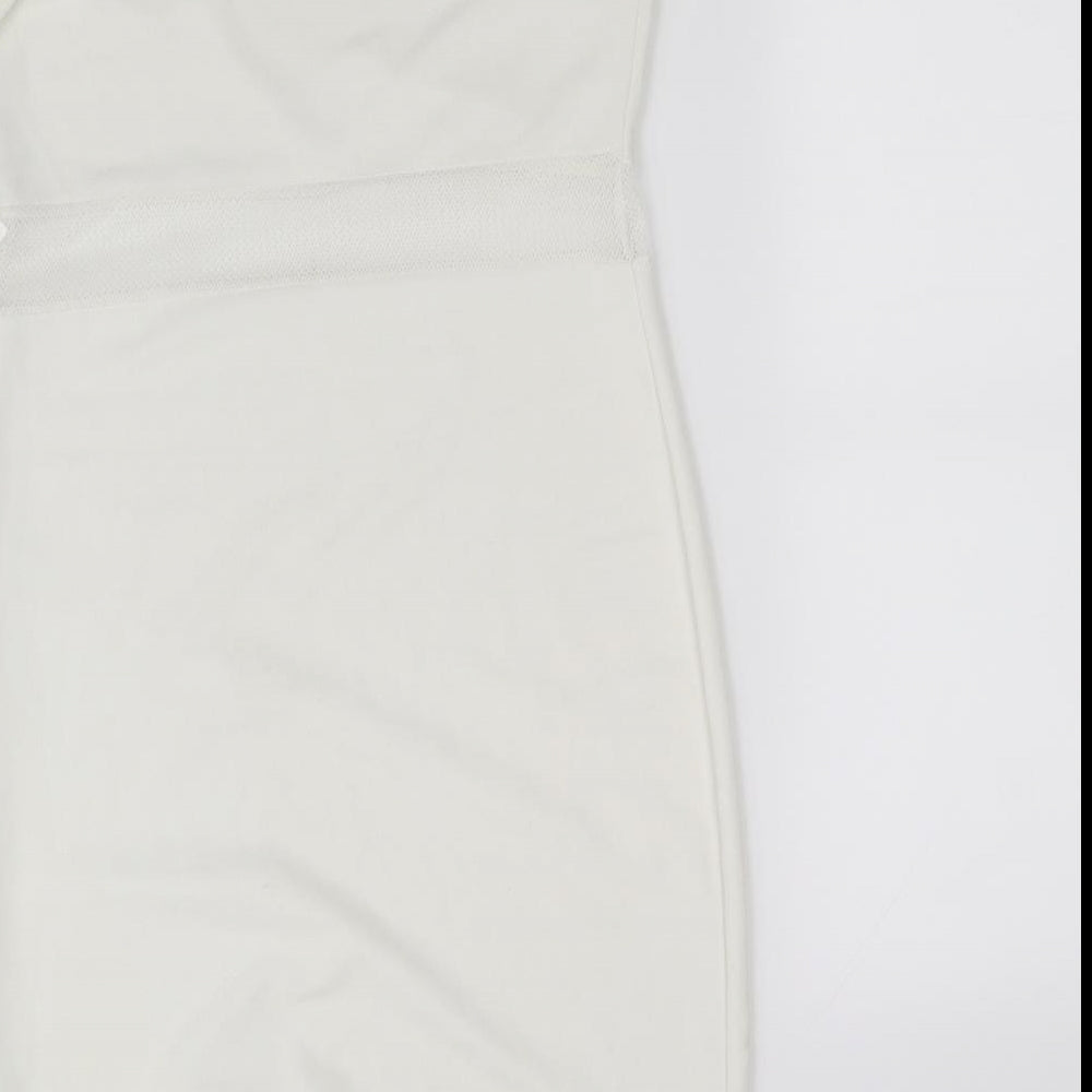 Missguided Womens White Fit & Flare Size 10
