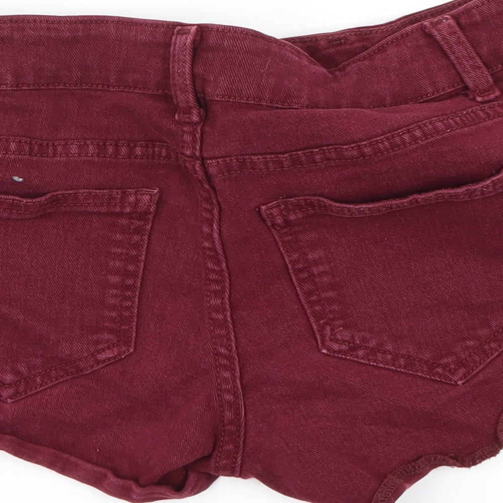 Topshop Womens Purple Cut-Off Shorts Size 26 in