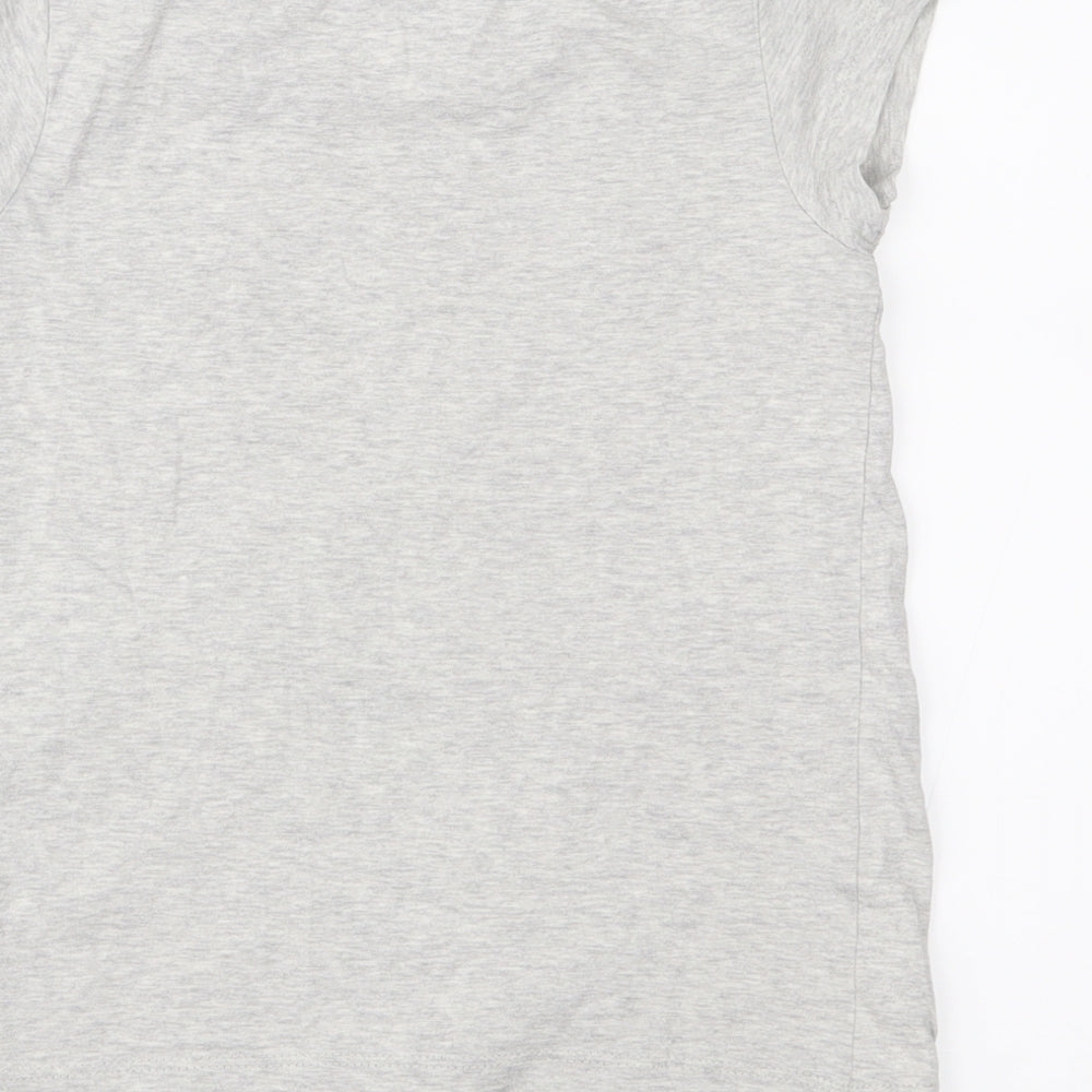 NEXT Girls Grey Jersey Basic T-Shirt Size 5 Years - Hearts