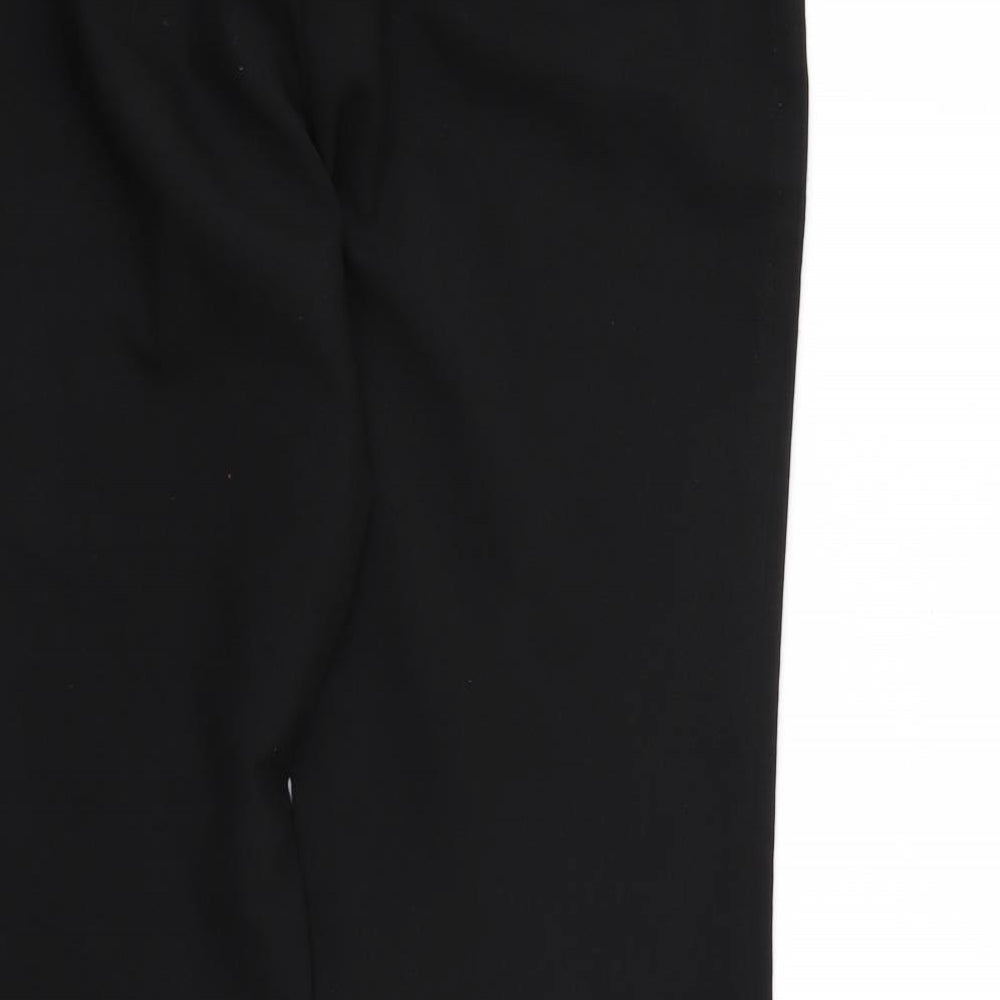 Papaya Womens Black Rayon Trousers Size 10 L28 in