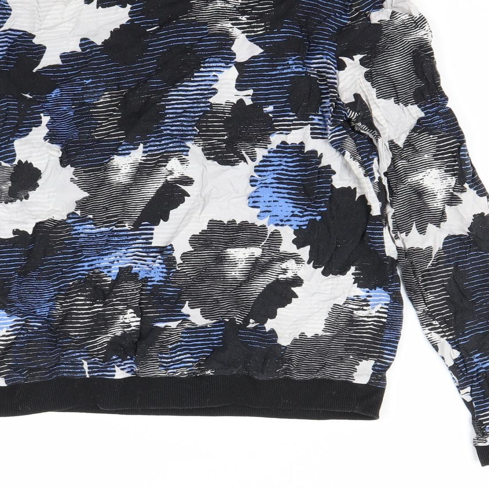 Atmoshere Womens Blue Floral Pullover Sweatshirt Size 10