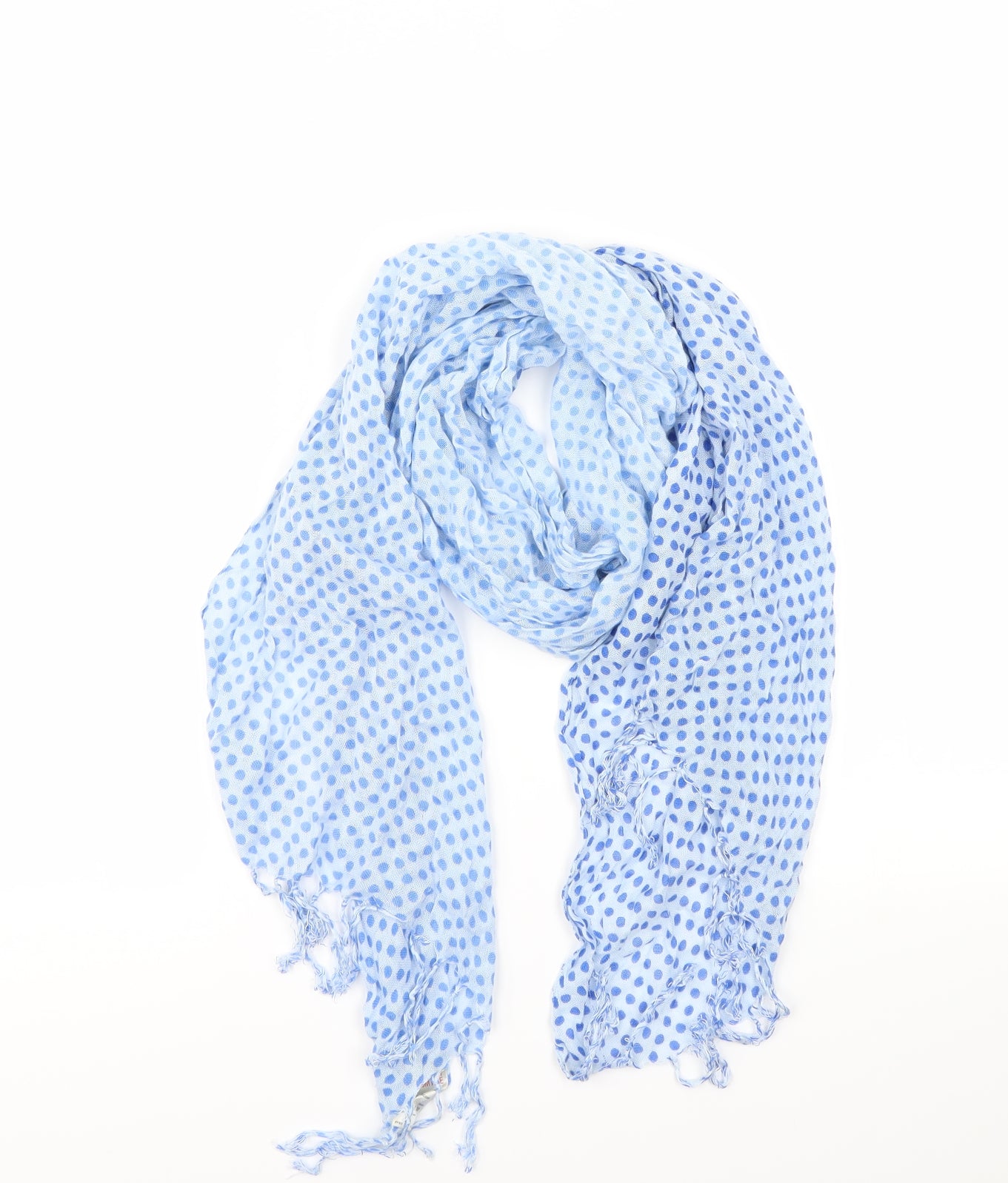 Preworn Womens Blue Geometric Scarf