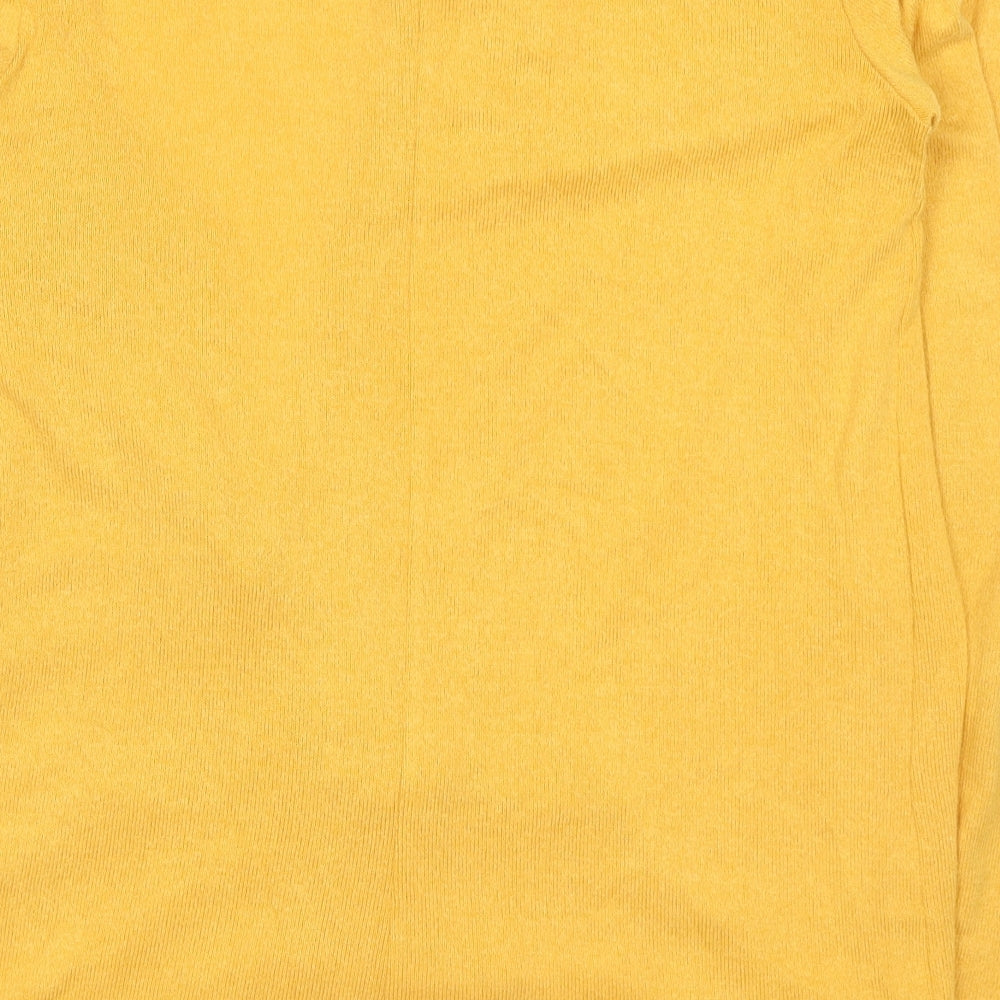 ANNE WEYBURN Womens Yellow Cardigan Jumper Size 6