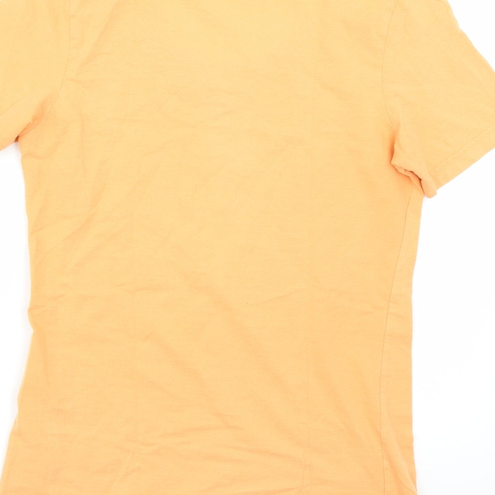 CHRIS LINE Womens Orange Basic T-Shirt Size S