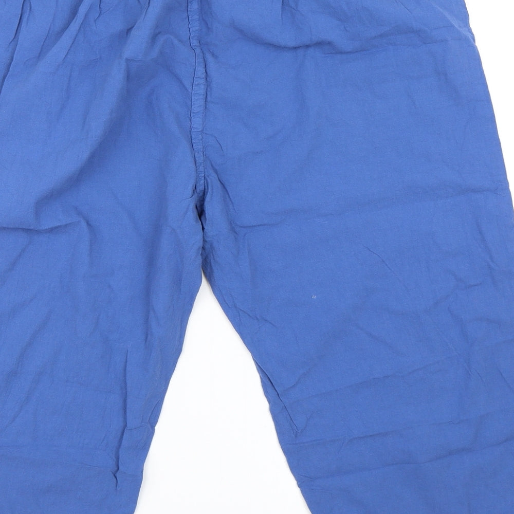 Eliane Womens Blue Cropped Trousers Size XL