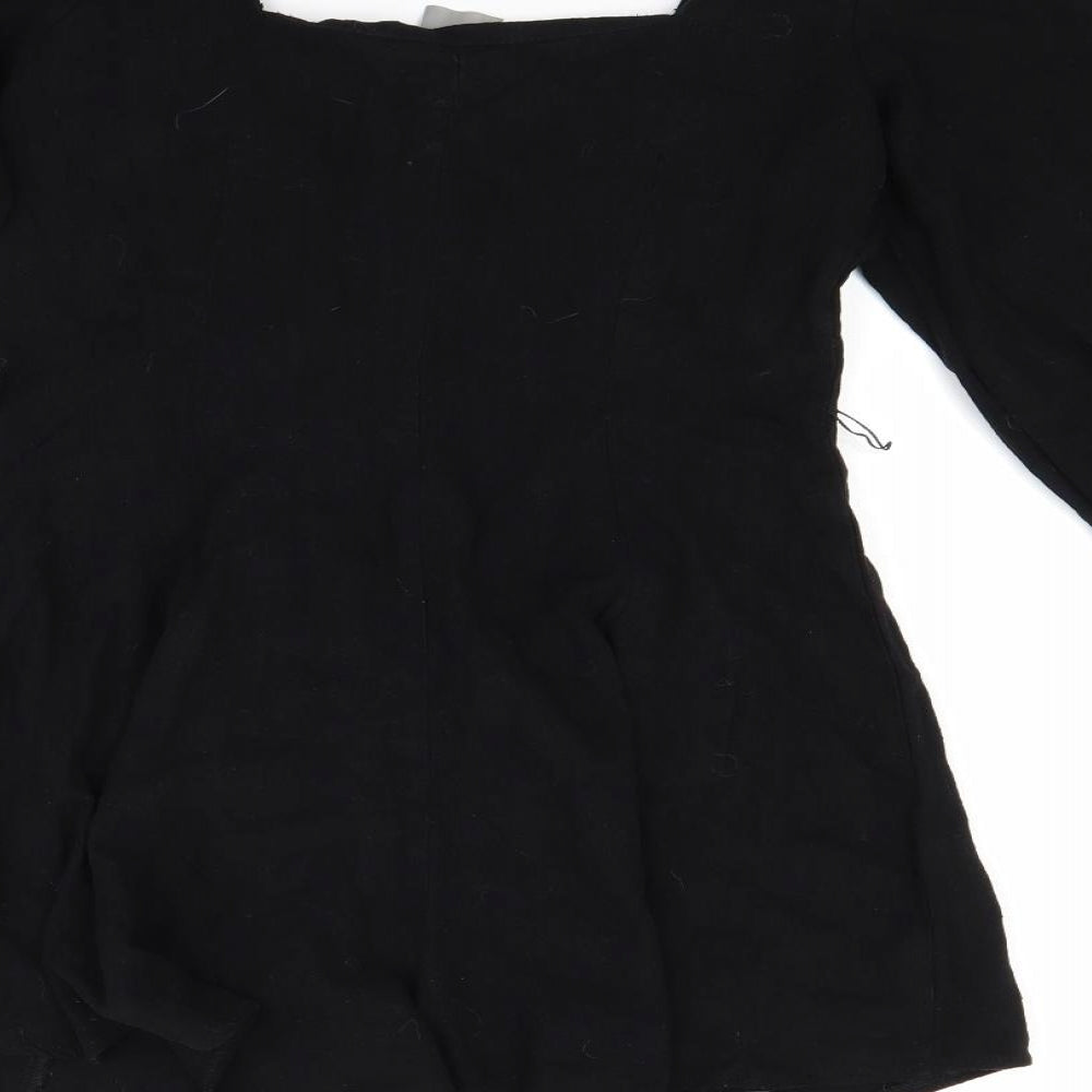 ASOS Womens Black Basic Button-Up Size 8