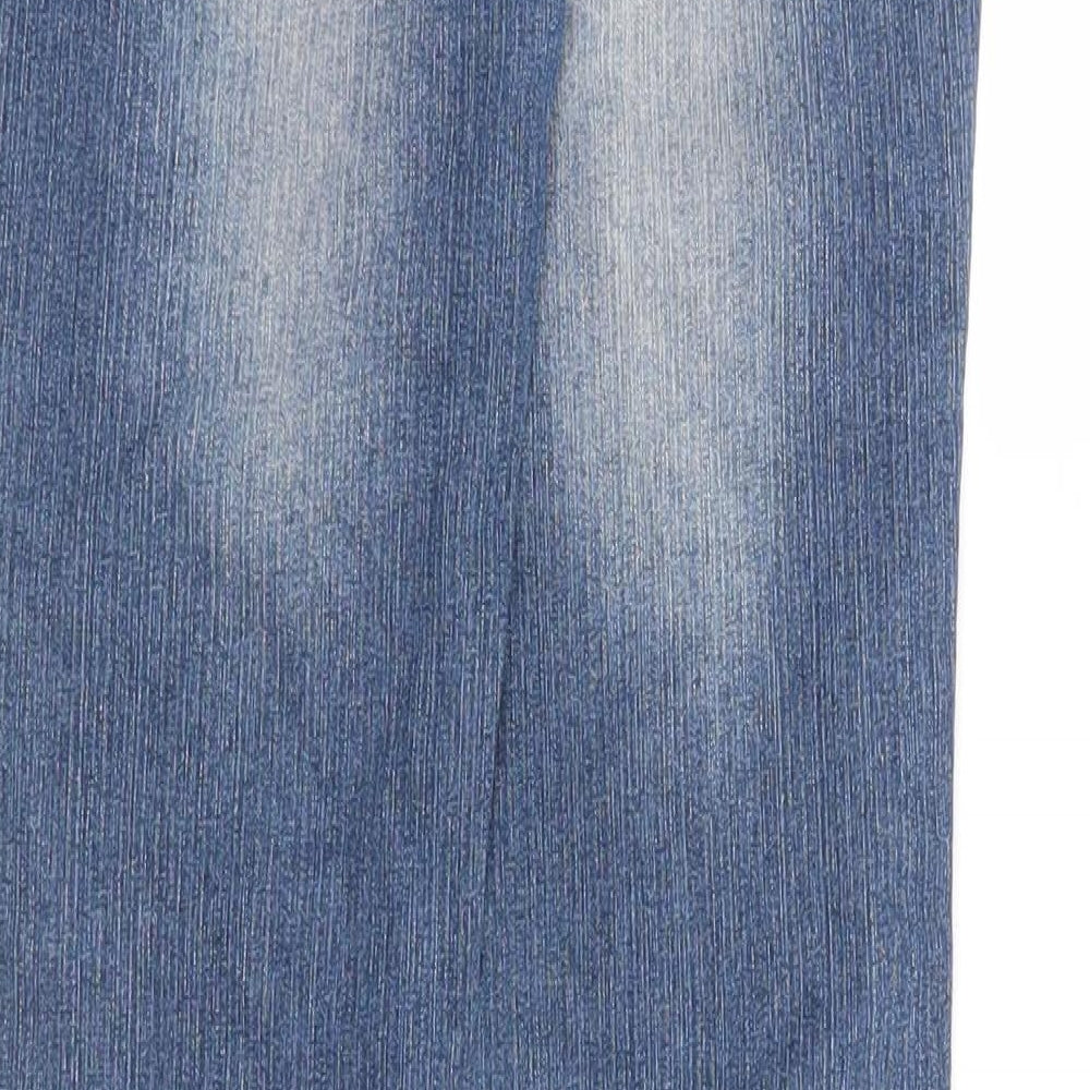 Preworn Girls Blue Straight Jeans Size 7 Years
