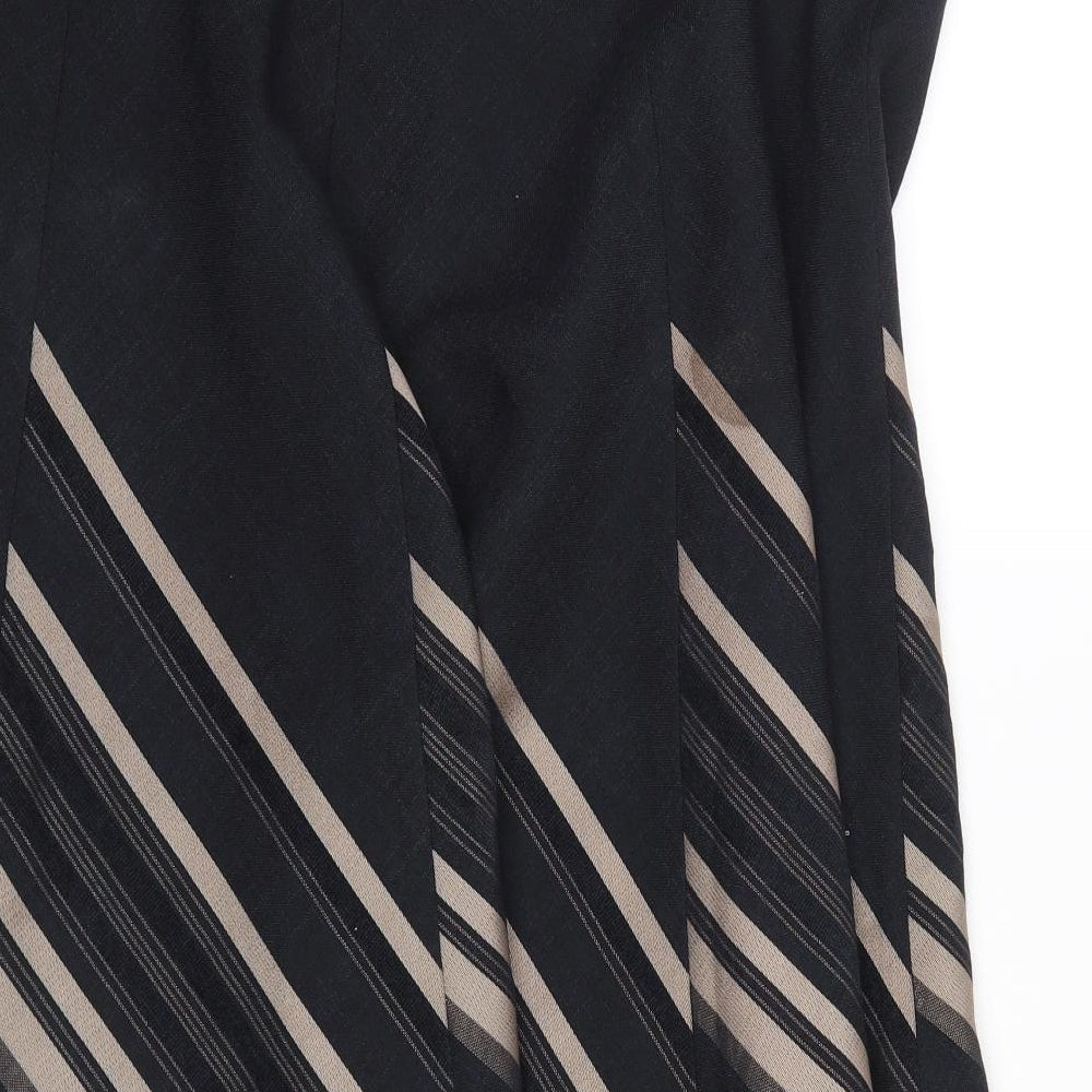 marks and sencer Womens Black Striped Maxi Skirt Size 22